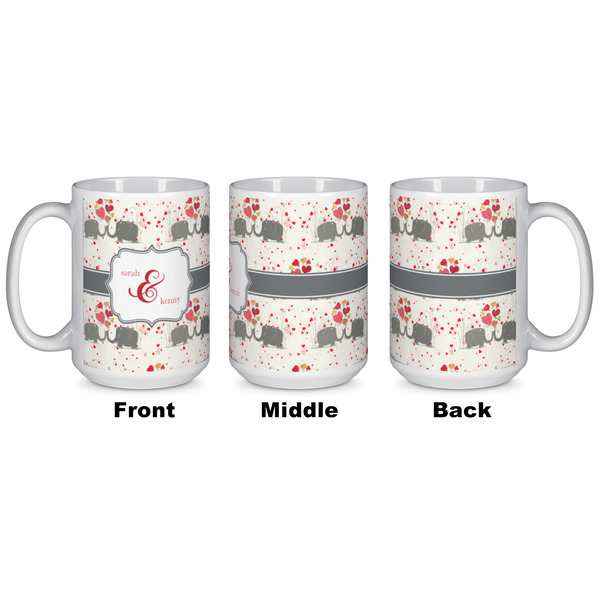Elephants in Love Coffee Mug - 15 oz - White APPROVAL