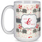 Elephants in Love 15 Oz Coffee Mug - White (Personalized)
