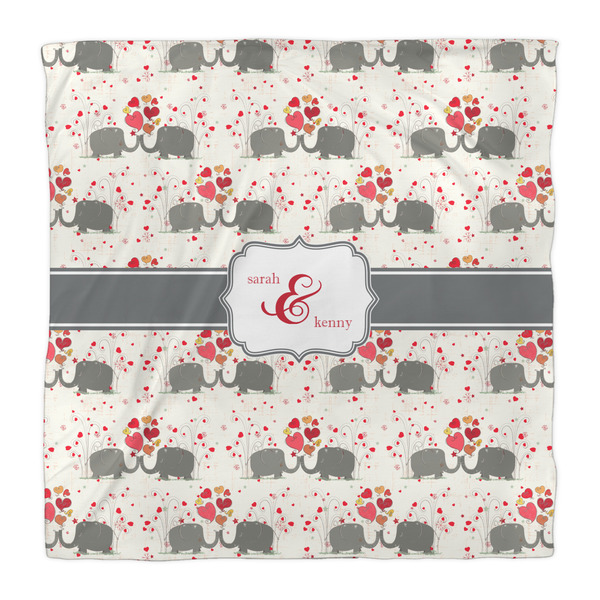 Elephants in Love Comforter - Queen - Front