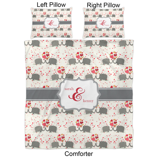 Elephants in Love Comforter Set - Queen - Approval