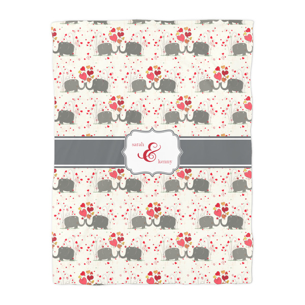 Elephants in Love Comforter - Twin - Front