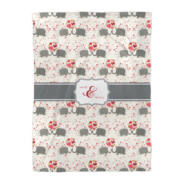 Elephants in Love Comforter - Twin XL - Front