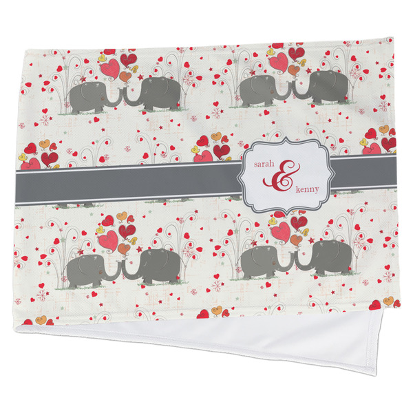 Custom Elephants in Love Cooling Towel (Personalized)