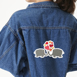 Elephants in Love Large Custom Shape Patch - 2XL