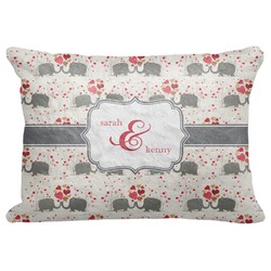 Elephants in Love Decorative Baby Pillowcase - 16"x12" (Personalized)