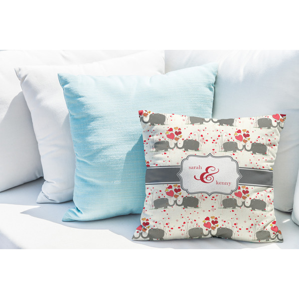 Elephants in Love Decorative Pillow Case - LIFESTYLE 2