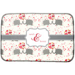 Elephants in Love Dish Drying Mat (Personalized)