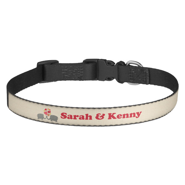 Custom Elephants in Love Dog Collar (Personalized)