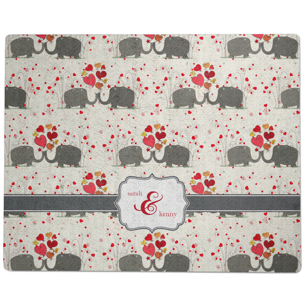 Elephants in Love Dog Food Mat - Large without Bowls