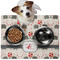 Elephants in Love Dog Food Mat - Medium w/ Couple's Names