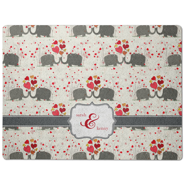 Elephants in Love Dog Food Mat - Medium without bowls
