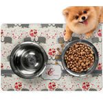 Elephants in Love Dog Food Mat - Small w/ Couple's Names
