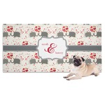 Elephants in Love Dog Towel (Personalized)