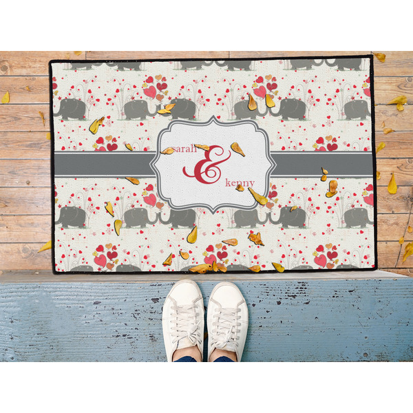 Elephants in Love Door Mat - LIFESTYLE (Med)