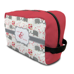 Elephants in Love Toiletry Bag / Dopp Kit (Personalized)