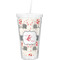 Elephants in Love Double Wall Tumbler with Straw (Personalized)