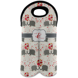 Elephants in Love Wine Tote Bag (2 Bottles) (Personalized)