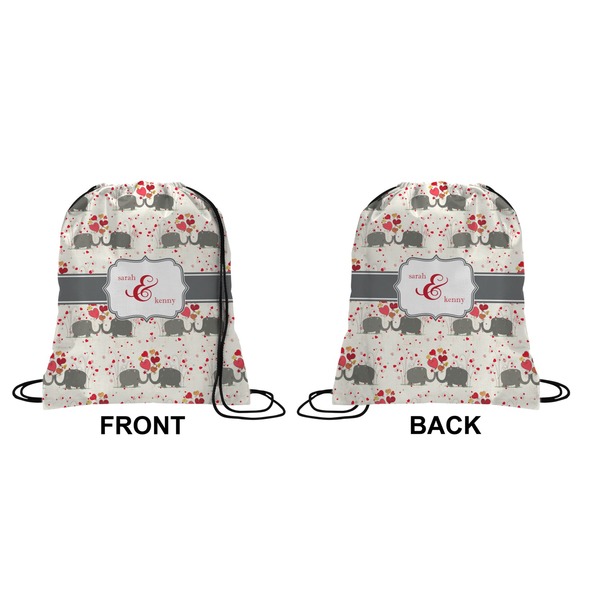 Elephants in Love Drawstring Backpack