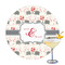 Elephants in Love Drink Topper - Large - Single with Drink