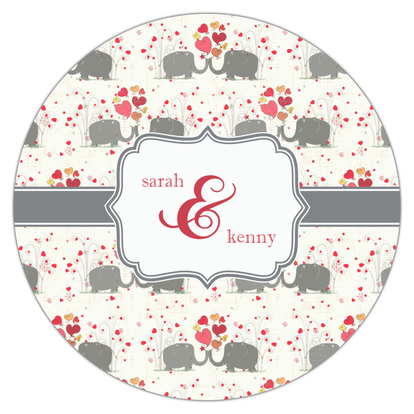 Elephants in Love Drink Topper - Large - Single