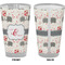 Elephants in Love Pint Glass - Full Color - Front & Back Views