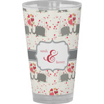 Elephants in Love Pint Glass - Full Color (Personalized)