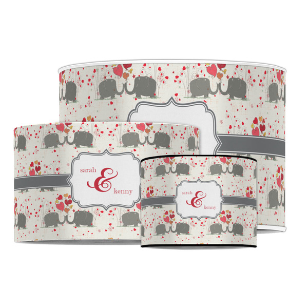 Elephants in Love Drum Lampshades - MAIN