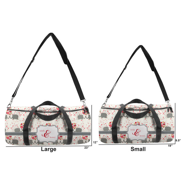Elephants in Love Duffle Bag Small and Large