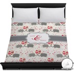 Elephants in Love Duvet Cover - Full / Queen (Personalized)