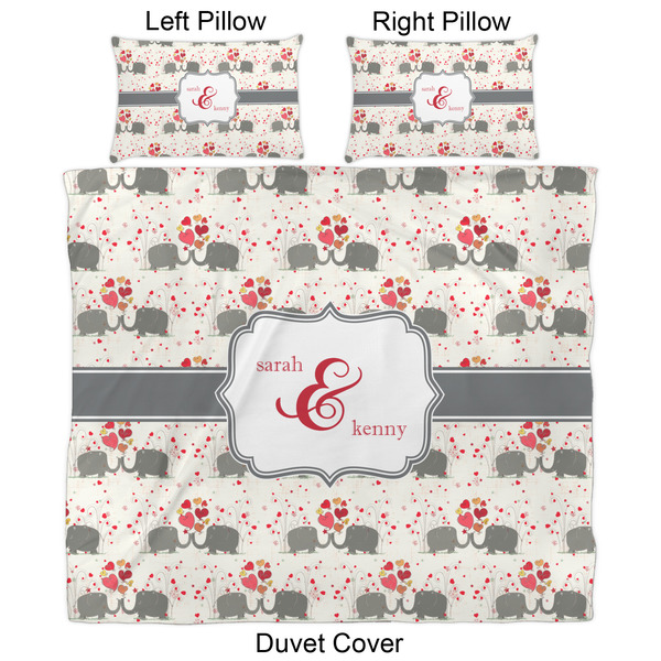 Elephants in Love Duvet Cover Set - King - Approval