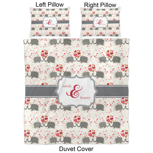 Elephants in Love Duvet Cover Set - Queen - Approval