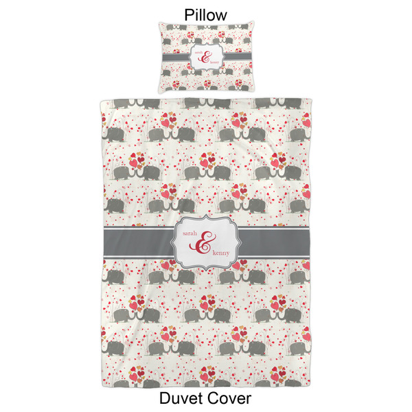 Elephants in Love Duvet Cover Set - Twin XL - Approval