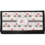Elephants in Love Canvas Checkbook Cover (Personalized)