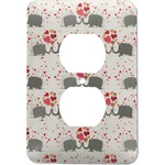 Elephants in Love Electric Outlet Plate
