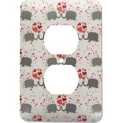 Elephants in Love Electric Outlet Plate (Personalized)