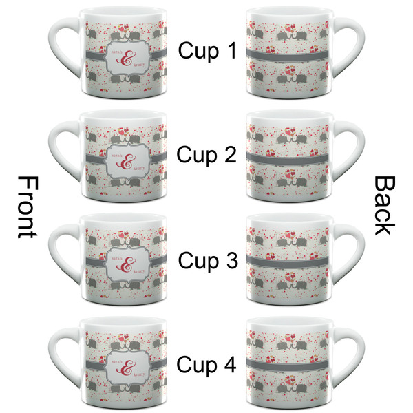 Elephants in Love Espresso Cup - 6oz (Double Shot Set of 4) APPROVAL