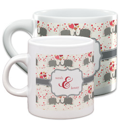 Elephants in Love Espresso Cups (Personalized)