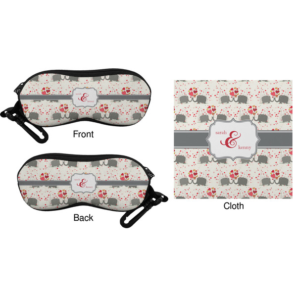 Elephants in Love Eyeglass Case & Cloth (Approval)
