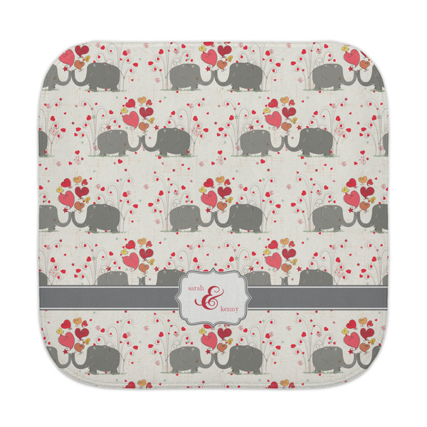 Custom Elephants in Love Face Towel (Personalized)