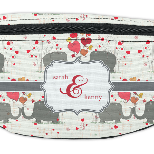 Elephants in Love Fanny Pack - Closeup