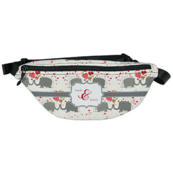 Elephants in Love Fanny Pack - Classic Style (Personalized)