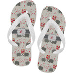 Elephants in Love Flip Flops - XSmall (Personalized)