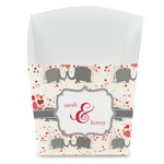 Elephants in Love French Fry Favor Boxes (Personalized)