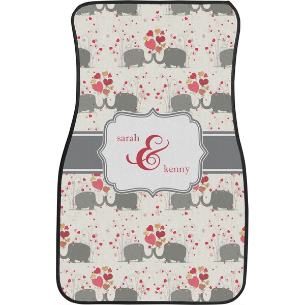 Elephants in Love Front Seat Car Mat