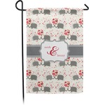 Elephants in Love Small Garden Flag - Double Sided w/ Couple's Names
