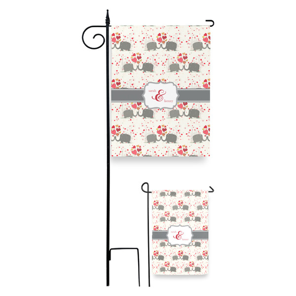 Elephants in Love Garden Flag - PARENT/MAIN