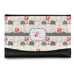 Elephants in Love Genuine Leather Women's Wallet - Small (Personalized)