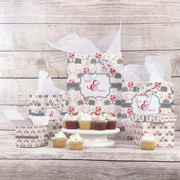 Elephants in Love Gift Bags - In Context