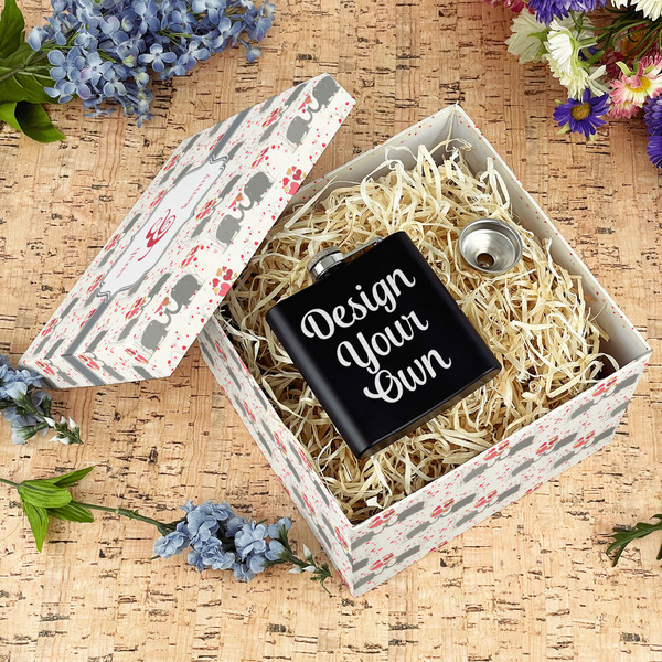 Elephants in Love Gift Boxes with Lid - Canvas Wrapped - Large - In Context