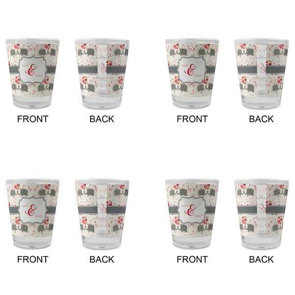 Elephants in Love Glass Shot Glass - Standard - Set of 4 - APPROVAL